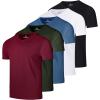 imageReal Essentials 5 Pack Mens Mesh Quick Dry Short Sleeve VNeck TShirt  Athletic Performance Available in Big ampamp TallSet 13