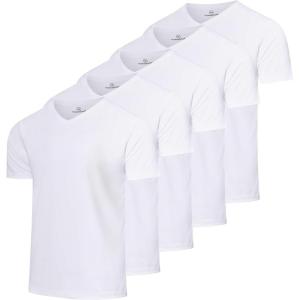 imageReal Essentials 5 Pack Mens Mesh Quick Dry Short Sleeve VNeck TShirt  Athletic Performance Available in Big ampamp TallSet 2