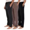 imageReal Essentials 3 Pack Mens Soft Cotton Flannel Pajama Pants PJ Lounge Bottoms Elastic Waist Pockets Big and TallCotton Set 2