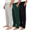 imageReal Essentials 3 Pack Mens Soft Cotton Flannel Pajama Pants PJ Lounge Bottoms Elastic Waist Pockets Big and TallCotton Set 3