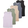 imageReal Essentials 5 Pack Womens DryFit Racerback Muscle Tank Tops Workout Shirts Mesh Insert Athletic Available in PlusSet 7