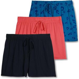 imageReal Essentials 3 Pack Womens Pajama Shorts Sleep Lounge Sweatshorts Comfy Sleepwear Bottoms Available In Plus SizeSet I
