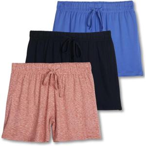 imageReal Essentials 3 Pack Womens Pajama Shorts Sleep Lounge Sweatshorts Comfy Sleepwear Bottoms Available In Plus SizeSet J