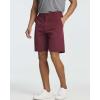 imageReal Essentials 3 Pack Mens 9quot Stretch Golf Shorts with Pockets  Flat Front Casual Work Dress Short for MenSet 5