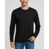 imageReal Essentials 4 Pack Mens 100 Cotton Long Sleeve Crew Neck TShirt  Soft Work Casual Jersey TeesSet 7