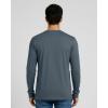 imageReal Essentials 4 Pack Mens 100 Cotton Long Sleeve Crew Neck TShirt  Soft Work Casual Jersey TeesSet 7