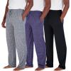 imageReal Essentials 3 Pack Mens Pajama Pants Soft PJ Lounge Bottoms Loungewear Pijamas Elastic Waist Pockets Big and TallSet 1