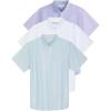 imageReal Essentials 3 Pack Mens ShortSleeve Oxford Solid Button Down Collar Casual Shirts with Pocket Available in Big ampamp TallSet 8