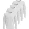 imageReal Essentials 4 Pack Mens 100 Cotton Long Sleeve Crew Neck TShirt  Soft Work Casual Jersey TeesSet 5