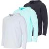 imageReal Essentials 3 Pack Mens UPF 50 Sun Protection Lightweight Long Sleeve Hoodie Shirt Fishing Available in Big ampamp TallSet 7