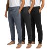 imageReal Essentials 3 Pack Mens Ultra Soft Cotton Pajama Pants  Sleep Lounge PJ Joggers with Pockets Available in Big ampamp TallSet 2