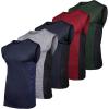 imageReal Essentials 5 Pack Mens Mesh Active Athletic Tech Tank Top  Workout ampamp Training Activewear Available in Big ampamp TallRegular Size  Set J