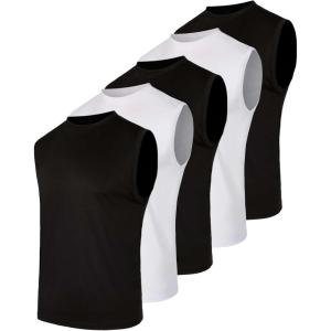 imageReal Essentials 5 Pack Mens Mesh Active Athletic Tech Tank Top  Workout ampamp Training Activewear Available in Big ampamp TallSet 3