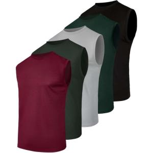imageReal Essentials 5 Pack Mens Mesh Active Athletic Tech Tank Top  Workout ampamp Training Activewear Available in Big ampamp TallSet 9