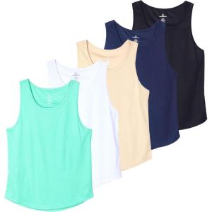 imageReal Essentials 5 Pack Mens Mesh YBack Muscle Tank Top  Gym Workout ampamp Bodybuilding Fitness Available in Big ampamp TallSet 1