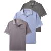imageReal Essentials 3 Pack Mens RegularFit Ribbed Polo Shirt with Pocket Available in Big ampamp TallSet 8