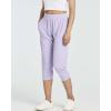 imageReal Essentials 3 Pack Womens Ribbed Capri Jogger Lounge Sweatpants with Pockets Yoga Workout Available in Plus SizeSet 4