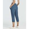 imageReal Essentials 3 Pack Womens Ribbed Capri Jogger Lounge Sweatpants with Pockets Yoga Workout Available in Plus SizeSet 6