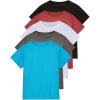 imageReal Essentials 5 Pack Womens 100 Cotton Relaxed Fit Short Sleeve TShirts Fashion Trendy Tees Available in Plus SizeSet 2