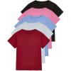 imageReal Essentials 5 Pack Womens 100 Cotton Relaxed Fit Short Sleeve TShirts Fashion Trendy Tees Available in Plus SizeSet 6