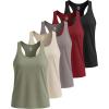 imageReal Essentials 5 Pack Womens Dry Fit Tank Top  Racerback Sleeveless Workout Athletic Gym Shirt Available in PlusSet 6