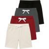 imageReal Essentials 4 Pack Boys Fleece Lounge Shorts  Soft PullOn Gym School Sleep ampamp Active Sports Shorts for KidsSet 6