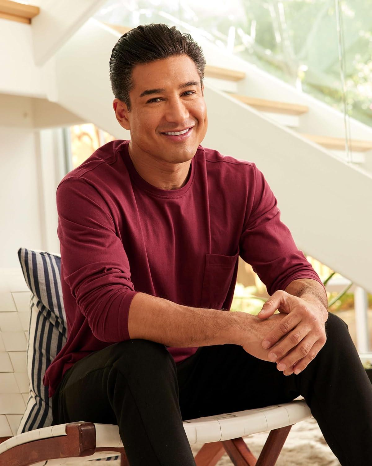 imageReal Essentials 3 Pack Mens Cotton Performance Long Sleeve Crew Neck Pocket TShirt Athletic Top Available in Big ampamp TallSet 9