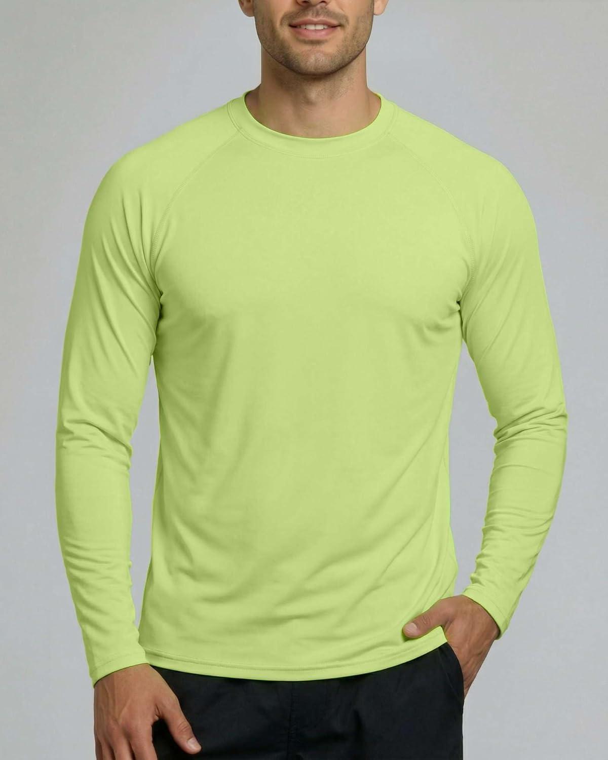 imageReal Essentials 4 Pack Mens Long Sleeve Rash Guard Shirt UPF 50 Swim Beach UV Sun Protection Fishing Quick Dry Big ampamp TallSet 6