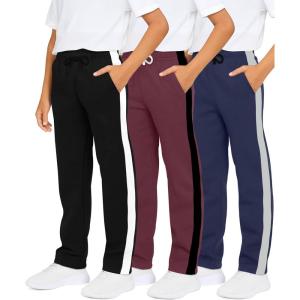 imageReal Essentials 3 Pack Boys Tech Fleece Open Bottom Sweatpants with Pockets Size 624Set 8