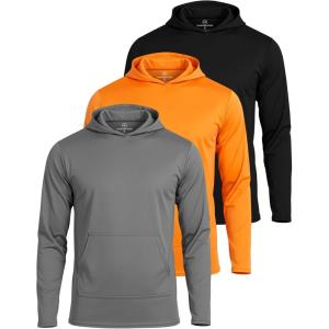 imageReal Essentials 3 Pack Mens Mesh Long Sleeve Athletic Pullover Hoodie Sweatshirt Pockets UPF 50 Available in Big ampamp TallSet 10