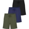 imageReal Essentials 3 PackMens Cotton UltraSoft Knit Sleep Pajama Shorts ampamp Lounge Wear Available In Big ampamp TallSet D