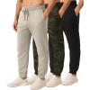 imageReal Essentials 3 Pack Mens Cotton Fleece Jogger Sweatpants  Casual Comfy Athletic Pants with Pockets Big ampamp TallSet 6