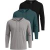 imageReal Essentials 3 Pack Mens Cotton Lightweight Casual Pullover Drawstring Hoodie With Pocket Available In Big ampamp TallSet 11