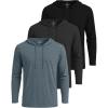imageReal Essentials 3 Pack Mens Cotton Lightweight Casual Pullover Drawstring Hoodie With Pocket Available In Big ampamp TallSet 4