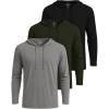 imageReal Essentials 3 Pack Mens Cotton Lightweight Casual Pullover Drawstring Hoodie With Pocket Available In Big ampamp TallSet 6