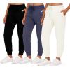 imageReal Essentials 3 Pack Womens UltraSoft ampamp Warm Fleece Joggers Sweatpants with Pocket Available in Plus SizeSet 2
