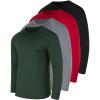 imageReal Essentials 4 Pack Mens Compression LongSleeve TShirt Athletic Cold Weather Baselayer Available in Big ampamp TallSet H