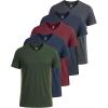 imageReal Essentials 5 Pack Mens VNeck DryFit Moisture Wicking Active Athletic Tech Performance TShirtSet 11