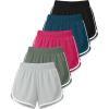 imageReal Essentials 5 Pack Womens DryFit Dolphin Shorts  Athletic Running Workout Gym Lounge Active Casual Plus AvailableSet 3