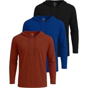 imageReal Essentials 3 Pack Mens Cotton Lightweight Casual Pullover Drawstring Hoodie With Pocket Available In Big ampamp TallSet 10