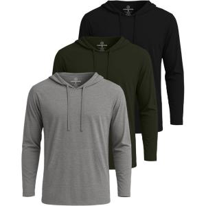 imageReal Essentials 3 Pack Mens Cotton Lightweight Casual Pullover Drawstring Hoodie With Pocket Available In Big ampamp TallSet 6