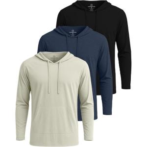 imageReal Essentials 3 Pack Mens Cotton Lightweight Casual Pullover Drawstring Hoodie With Pocket Available In Big ampamp TallSet 7