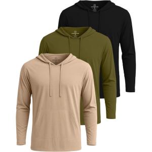 imageReal Essentials 3 Pack Mens Cotton Lightweight Casual Pullover Drawstring Hoodie With Pocket Available In Big ampamp TallSet 9