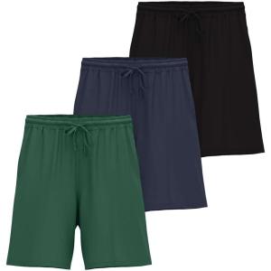 imageReal Essentials 3 Pack Mens Soft Lounge Pajama Bottoms Sleep Shorts Breathable Cool Fabric Available in Big ampamp TallSet 10