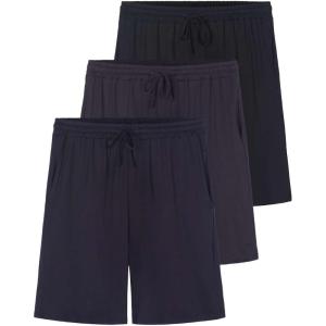 imageReal Essentials 3 Pack Mens Soft Lounge Pajama Bottoms Sleep Shorts Breathable Cool Fabric Available in Big ampamp TallSet 6