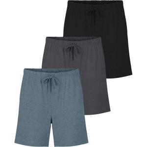imageReal Essentials 3 PackMens Cotton UltraSoft Knit Sleep Pajama Shorts ampamp Lounge Wear Available In Big ampamp TallSet E