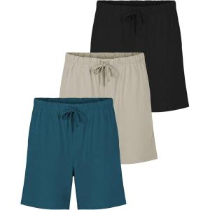 imageReal Essentials 3 PackMens Cotton UltraSoft Knit Sleep Pajama Shorts ampamp Lounge Wear Available In Big ampamp TallSet H