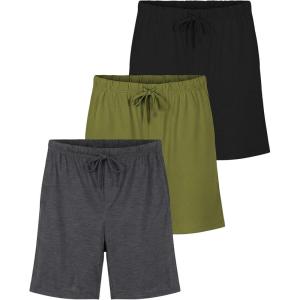 imageReal Essentials 3 PackMens Cotton UltraSoft Knit Sleep Pajama Shorts ampamp Lounge Wear Available In Big ampamp TallSet I