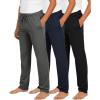 imageReal Essentials 3 Pack Boys Soft Pajama Pants  Sleepwear Lounge Bottoms for Kids Teens Youth with PocketsSet 2