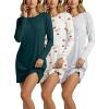 imageReal Essentials 3 Pack UltraSoft Night Shirt for Women Long Sleeve Sleep Shirt Nightgown Available in Plus SizeSet 7